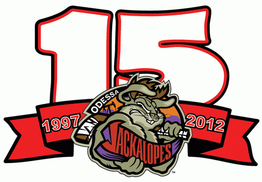 odessa jackalopes 2011 12 anniversary logo iron on transfers for T-shirts
